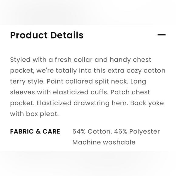 Lou & Grey Collared Cotton Drawstring Sweatshirt - Picture 2 of 7